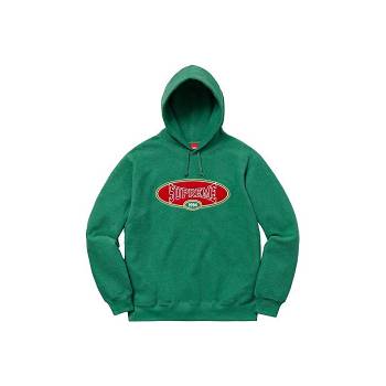 Green Supreme Reverse Fleece Hooded Sweatshirts | Supreme 369LH
